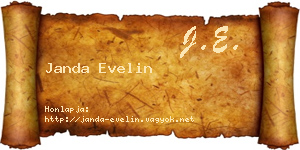 Janda Evelin névjegykártya